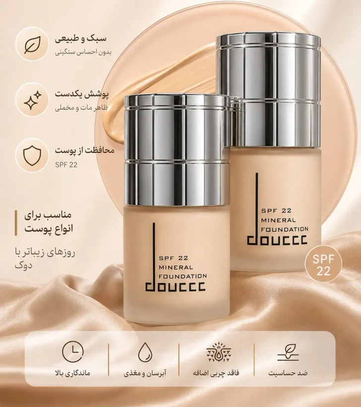 کرمپودر تاپ دوسه + کانسیلر سایز ۲۱۲۲ حجم ۵۰ میلیلیتری