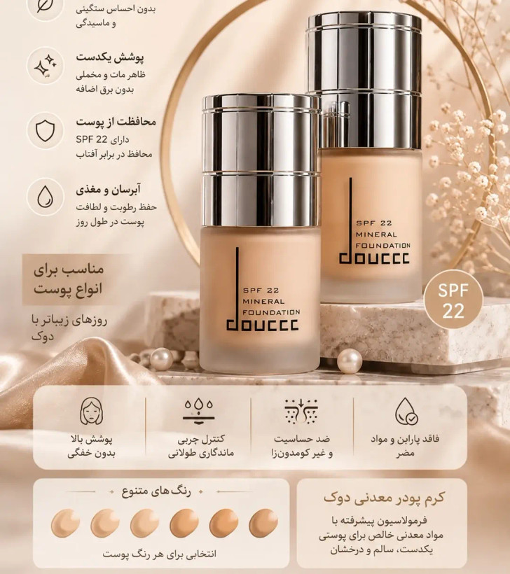 کرمپودر تاپ دوسه + کانسیلر سایز ۲۱۲۲ حجم ۵۰ میلیلیتری